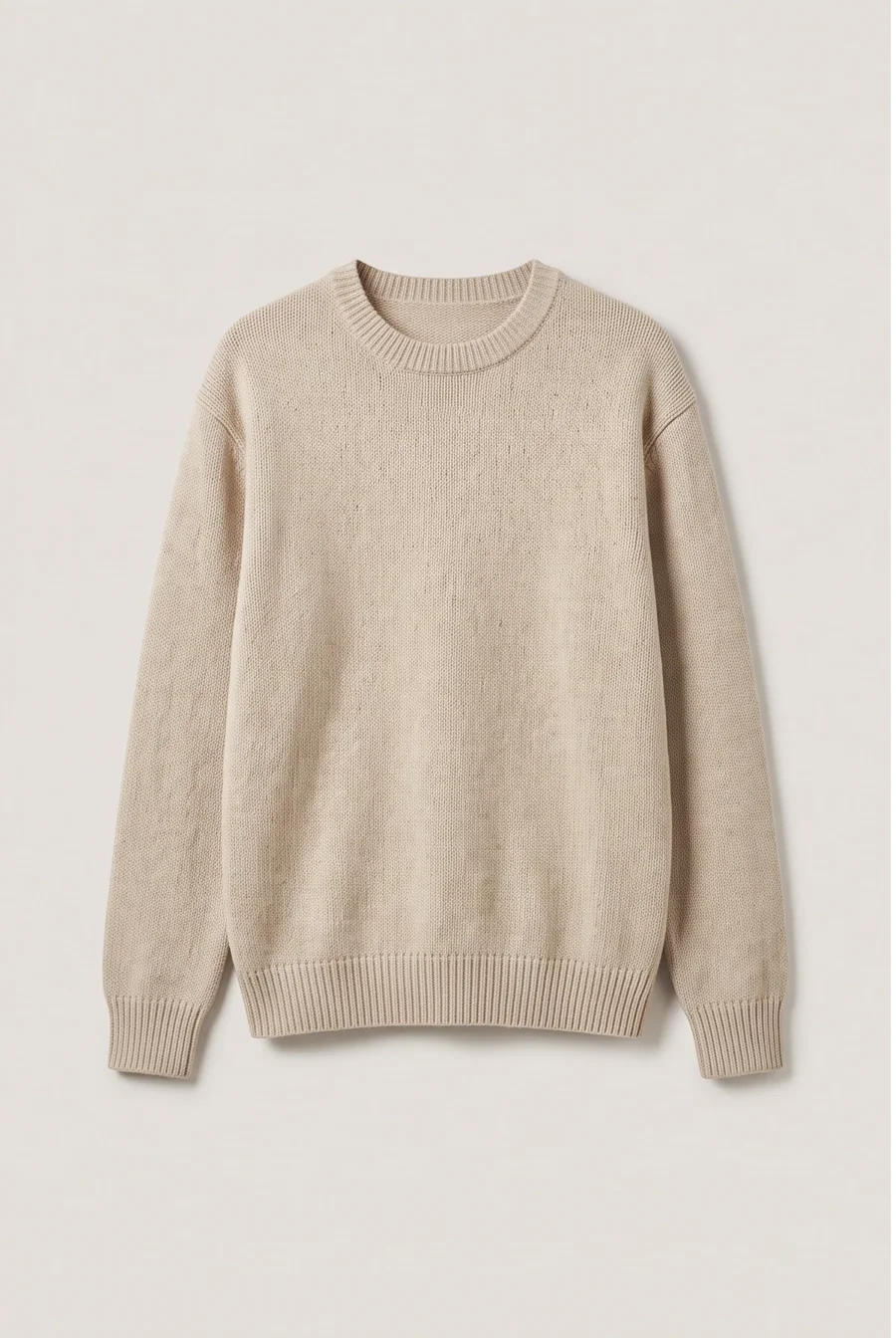 The Form Knit in Oat, front view